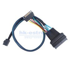 SFF-8639 68P Straight + PWR to SFF-8643 36P Mini SAS U.2 Cable for 2.5 NVMe SSD picture