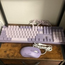 MAGEGEE K1/G12 Wired USB Keyboard Mouse Bundle QWERTY English Purple/White picture