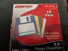 Nine floppy discs, in original box picture