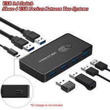 USB 3.0 Switcher For PC Printer Scanner Keyboard 2 Computers Sharing 4 Devices picture