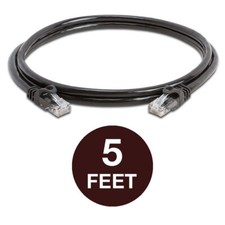 10 Pack Cat6 Patch Cable 1.5-15ft LAN Ethernet Cord for Gaming/Streaming Black picture