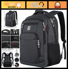 Anti-Theft Slim Laptop Backpack, Water-Resistant Business Travel Bag, Fits 15.6