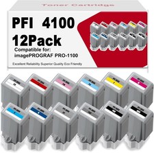 12-Pack High Capacity PFI-4100 80ml Pigment Ink Tank Set for Canon Pro 1100 picture