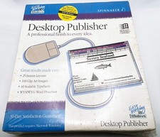 Spinnaker Windows Desktop Publisher Vintage Software 1992 SEALED MIB picture