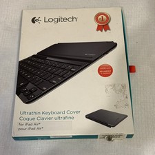 Logitech Black Ultra Thin Wireless Bluetooth Keyboard Cover i5 For iPad Air NEW picture