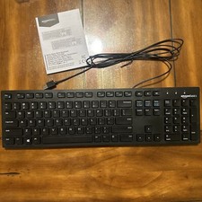 Amazon Basics Wired Keyboard, Full-Sized,Black picture
