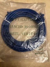 CAT5 Ethernet  Cable Internet Cord Blue 25FT-enhanced 350MHZ/sealed bag picture