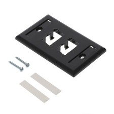 Panduit Mini-com Faceplate Single Gang 4-Port Faceplate, Black picture