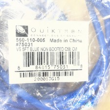QuikTron VS 5ft Blue Non booted C5E Cat5e Ethernet Cable BRAND NEW 10PK picture