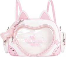Cat Ita Bag Pin Display Backpack Love-shape Pain Layer Kawaii Pink  picture