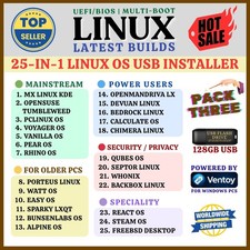 25 POPULAR LINUX OPERATING SYSTEM |IN ONE MULTI-BOOT USB | PACK#3 picture