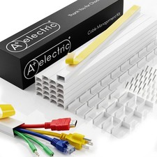 Self-Adhesive Cord Cover Kit, 26ft Cable Raceway, 20 Channels, Wire Hider, Paint picture