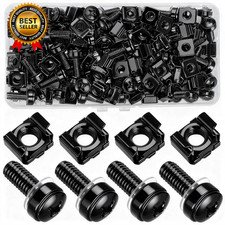 110 Pcs/55 Set Rack Mount Screws and Cage Nuts for Rack Mount Server Cabinet, Bl picture