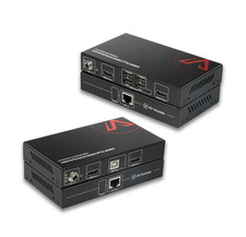 HDMI USB KVM Extender Dual Monitor Over Cat5e/6/6a/7 up to 1080p@60Hz 197ft, ... picture