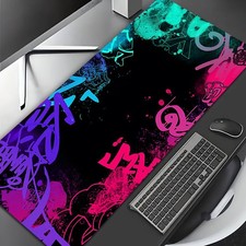 1pc Diatom Mud Extra Large Mouse Pad | Card Game Mat, Neon Clash Street Graffi picture