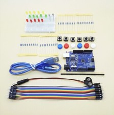 ATmega328P Starter Kit w/ LEDs Switches Resistors Cables Jumpers & Breadboard picture
