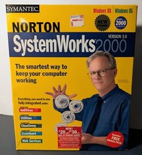 NORTON SYSTEM WORKS 2000 3.0 SYMANTEC WINDOWS 95/98 BOX picture
