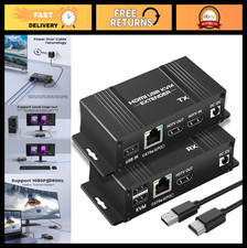 50m HDMI KVM USB Extender Over Cat 5e/6/7 | 1080P Ethernet TX RX, USB Control picture