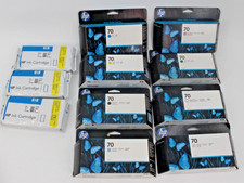 New Genuine Sealed HP 70 Set of 12 Inkjet Cartridges  130ml picture