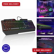 TECKNET Wired RGB Gaming Keyboard - Spill-Resistant, 108 Keys, Ergonomic picture