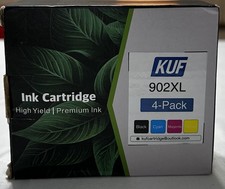 KUF 902XL High Yield Ink Cartridge 4-Pack Black Cyan Magenta Yellow Non-OEM Set picture