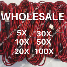Wholesale Bulk USB Cable 6ft Braided For iPhone 11 XR 8 7 6 X Charging Data Cord picture