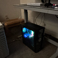 Custom/Whitebox Gaming Desktop Tower PC RGB Lighting Tempered Glass, Black picture