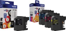 New Genuine Brother LC201 Black Cyan Magenta Yellow 4PK Ink Cartridges picture