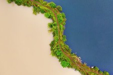 Landscape nature sea aerial view Custom Gaming Mat Desk picture