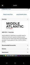 Middle Atlantic MDV R12 Rack Mount Panel 12U Open Frame picture