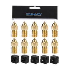 Creality Ender 3 V3 SE Nozzle Kit,10Pcs 0.4mm Brass Nozzles, 5Pcs Silicone...  picture