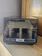 Radio Shack TRS-80 Diskette File Box - Black - Floppy Disk File Box Vintage picture