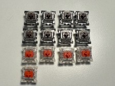13 PIECE 3 PIN MECHANICAL REPLACEMENT KEYS MECHANICAL KEYBOARD - 8 BROWN - 5 RED picture