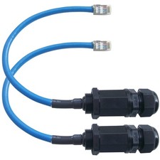 2 PCS M20 RJ45 Cat6 Waterproof Panel Mount Connector Network Cable Hardware picture