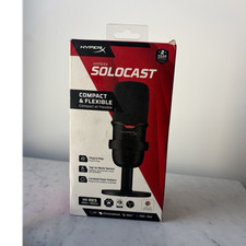 HyperX SoloCast USB Cardioid Condenser Mic, Tap-to-Mute, Stand, Black picture