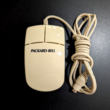 Vintage PACKARD BELL PS/2 Wired 2-Button Ball Computer Mouse MDL# EMJMUS01 picture