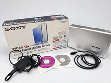 Sony DRX-830UL-T External DVD CD RW Drive USB FireWire Box Cables Stand picture
