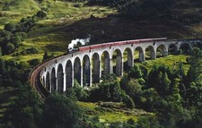 Landscape nature bridge train scotland hills viaduct Custom Gaming Mat Desk picture