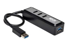 Tripp Lite 4-Port USB-A 3.0 Superspeed Mini Portable Hub with Built In Cable picture