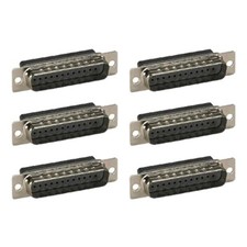 6x DB25 D-SUB 25-Pin Male Crimp Pin Plug Connector Assembly Cup Socket picture