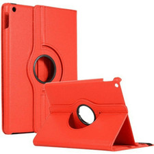 Leather Flip 360° Rotating Portfolio Case Cover for iPad Air 1/ Air 2 RED picture