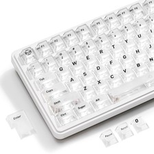 HITIME XVX White Clear Keycaps,Transparent Keycaps 60 75 100 Percent,Ceramic ... picture