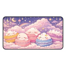Kawaii Cloud Macaron Desk Mat Cute Pastel Mouse Pad Large Desk Pad picture