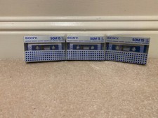 3 Lot New ALL SEALED Vintage Sony Personal Computer Cassette SOM-15  picture