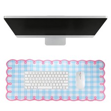 Scalloped Desk Mat, 35.4 x 15.7