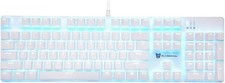 104 Key Mechanical Gaming Keyboard Brown Switch Hot Swap Ice Blue LED White READ picture