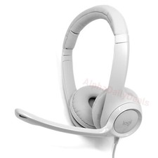 Logitech H390 Wired USB On-Ear Stereo Headphones with Mic White PC Laptop picture