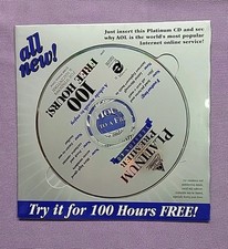 Vintage AOL CD Platinum Version 4.0  100 Free Hours Sealed   picture