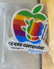 True/Original Vintage Apple Computer Decals (set of 4) Rainbow logo, NOS 1980s picture
