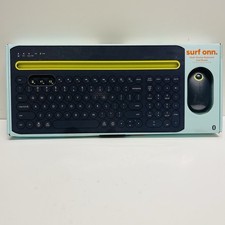 Surf onn Multi Device Bluetooth Compatible Wireless Keyboard Mouse Combination picture